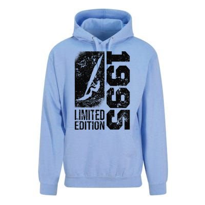 Windsurfer Windsurf Board Vintage 1995 Birthday Windsurfing Unisex Surf Hoodie