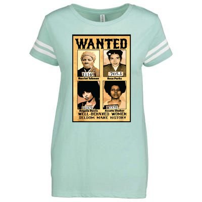 Wanted Well Behaved Women Seldom Make History Enza Ladies Jersey Football T-Shirt