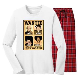 Wanted Well Behaved Women Seldom Make History Women's Long Sleeve Flannel Pajama Set 