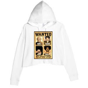 Wanted Well Behaved Women Seldom Make History Crop Fleece Hoodie