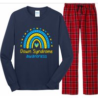 We Wear Blue And Yellow Down Syndrome Awareness Long Sleeve Pajama Set