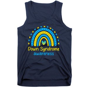 We Wear Blue And Yellow Down Syndrome Awareness Tank Top