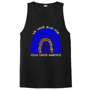 We Wear Blue Rainbow Colon Cancer Awareness Gift PosiCharge Competitor Tank