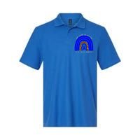 We Wear Blue Rainbow Colon Cancer Awareness Gift Softstyle Adult Sport Polo