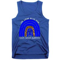 We Wear Blue Rainbow Colon Cancer Awareness Gift Tank Top