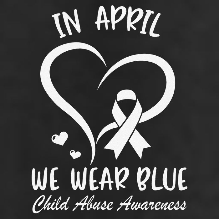 We Wear Blue Child Abuse Prevention Month Leopard Rainbow Hat