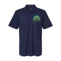 We Wear Blue And Yellow Down Syndrome Awareness Softstyle Adult Sport Polo