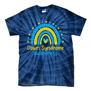 We Wear Blue And Yellow Down Syndrome Awareness Tie-Dye T-Shirt