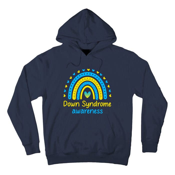 We Wear Blue And Yellow Down Syndrome Awareness Tall Hoodie