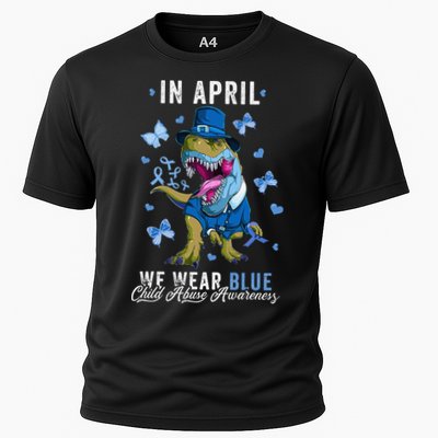We Wear Blue For Child Abuse Prevention Awareness Ribbon Performance Shirt
