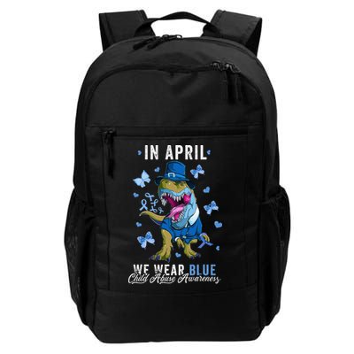 We Wear Blue For Child Abuse Prevention Awareness Ribbon Backpack