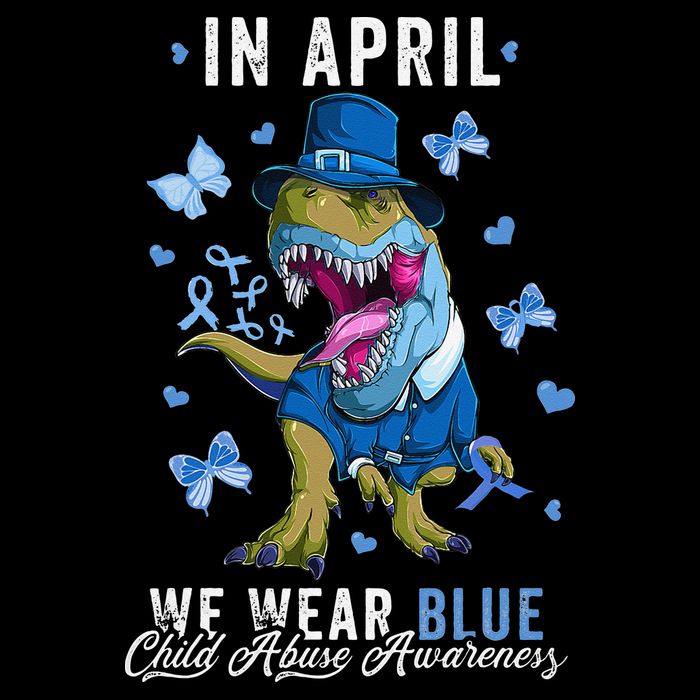We Wear Blue For Child Abuse Prevention Awareness Ribbon 16 in Basic Backpack