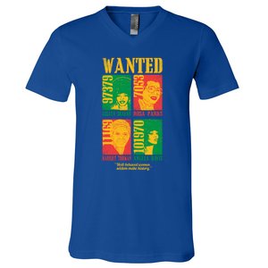 Wanted Well Behaved Cool Black History Month Gift V-Neck T-Shirt