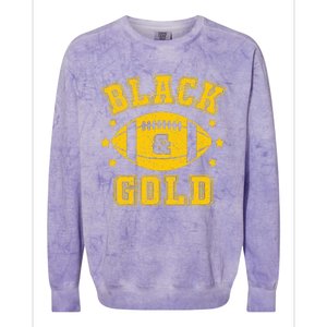 We Wear Black And Gold School Spirit Colorblast Crewneck Sweatshirt