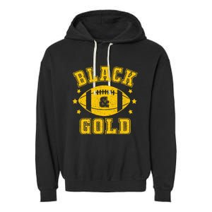 We Wear Black And Gold School Spirit Garment-Dyed Fleece Hoodie