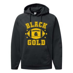 We Wear Black And Gold School Spirit Performance Fleece Hoodie