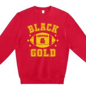 We Wear Black And Gold School Spirit Premium Crewneck Sweatshirt