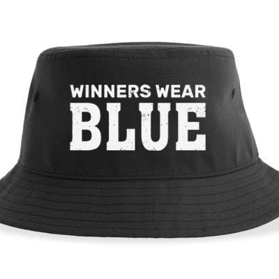 Winners Wear Blue Team Spirit Game Competition Camping Sustainable Bucket Hat