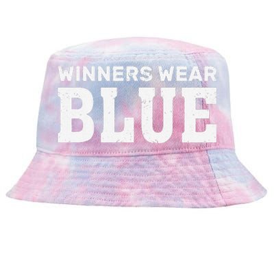 Winners Wear Blue Team Spirit Game Competition Camping Tie-Dyed Bucket Hat