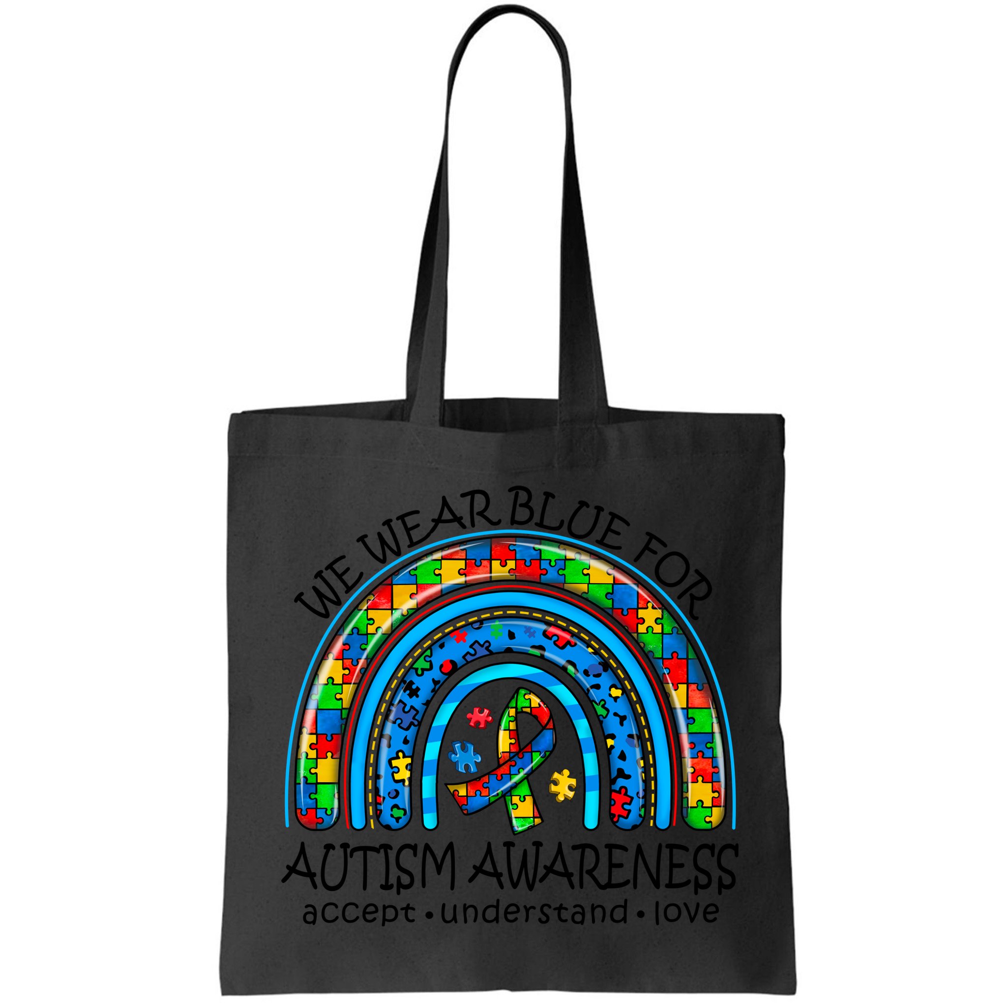 We Wear Blue For Autism Awareness Bag