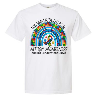 We Wear Blue For Autism Awareness Garment-Dyed Heavyweight T-Shirt