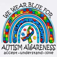 We Wear Blue For Autism Awareness Doggie Tank