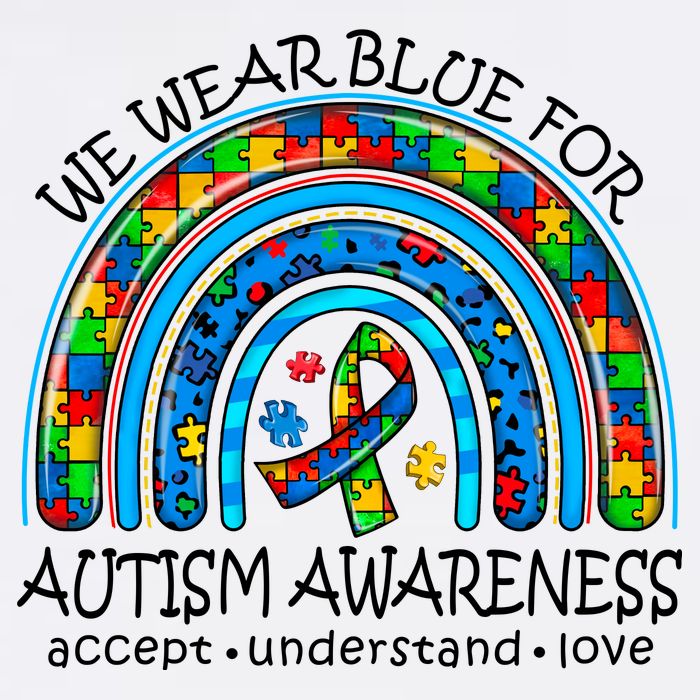 We Wear Blue For Autism Awareness Doggie Tank