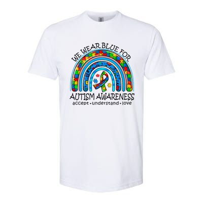 We Wear Blue For Autism Awareness Softstyle CVC T-Shirt