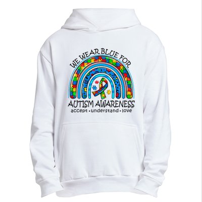 We Wear Blue For Autism Awareness Urban Pullover Hoodie