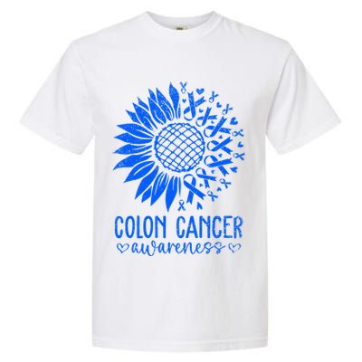 We Wear Blue Colon Cancer Awareness Colorectal Cancer Month Garment-Dyed Heavyweight T-Shirt