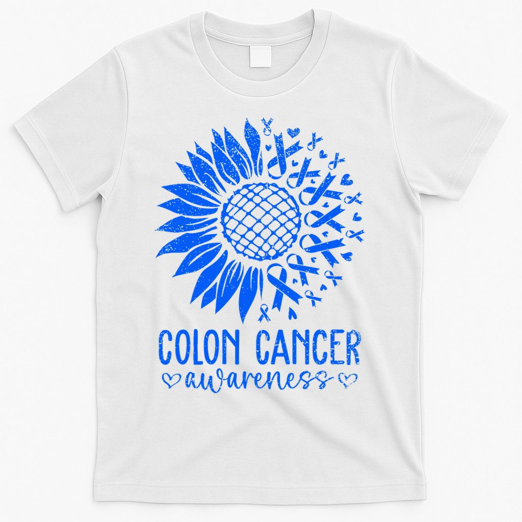 We Wear Blue Colon Cancer Awareness Colorectal Cancer Month T-Shirt