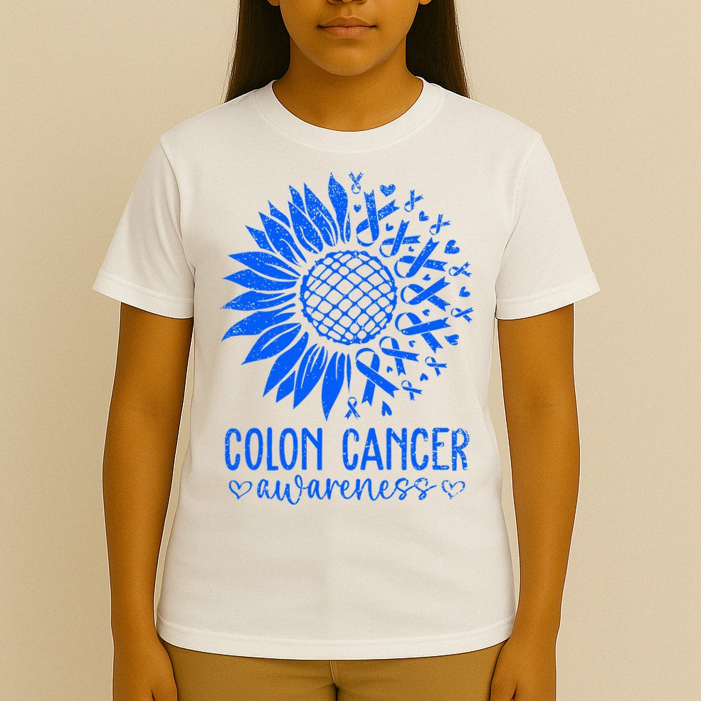 We Wear Blue Colon Cancer Awareness Colorectal Cancer Month T-Shirt