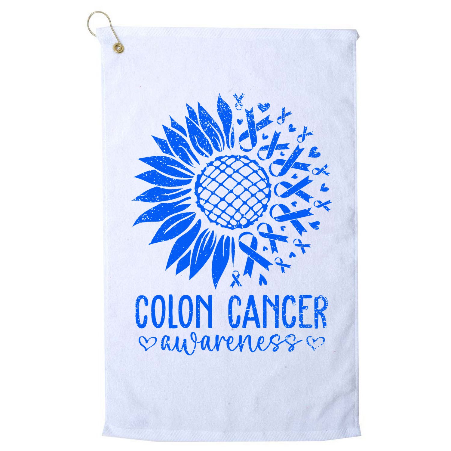 We Wear Blue Colon Cancer Awareness Colorectal Cancer Month Golf Towel
