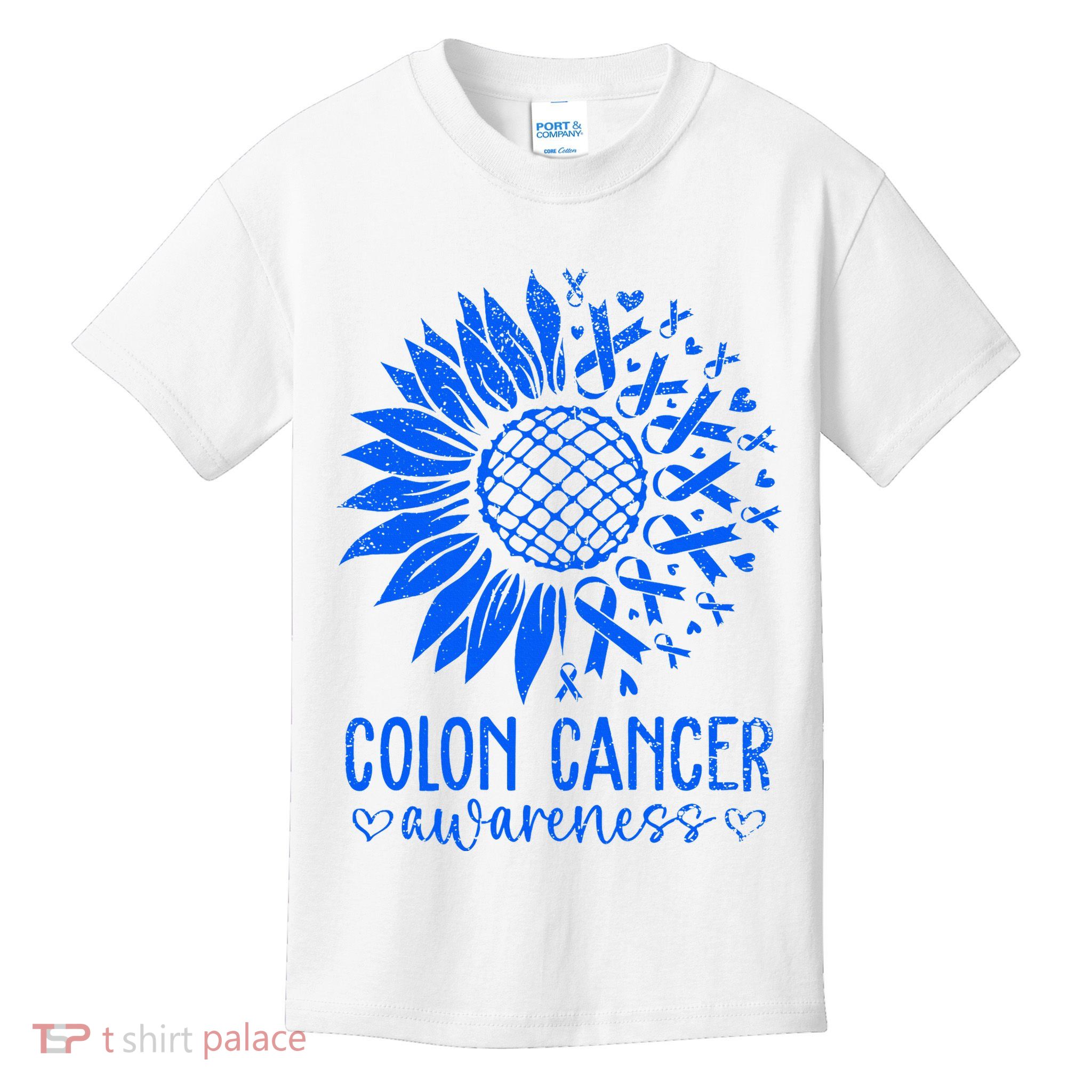 We Wear Blue Colon Cancer Awareness Colorectal Cancer Month Kids T-Shirt