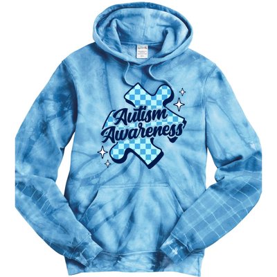 We Wear Blue For Autism Awareness Tie Dye Hoodie