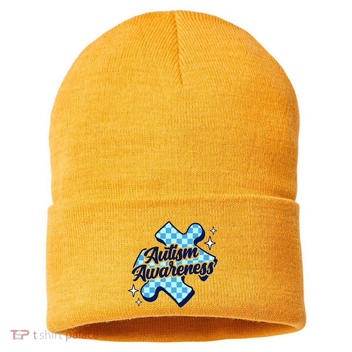 We Wear Blue For Autism Awareness Sustainable Knit Beanie