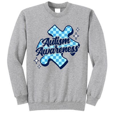 We Wear Blue For Autism Awareness Tall Sweatshirt