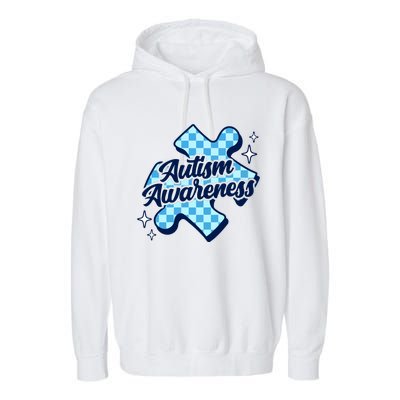 We Wear Blue For Autism Awareness Garment-Dyed Fleece Hoodie