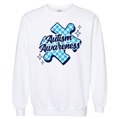 We Wear Blue For Autism Awareness Garment-Dyed Sweatshirt