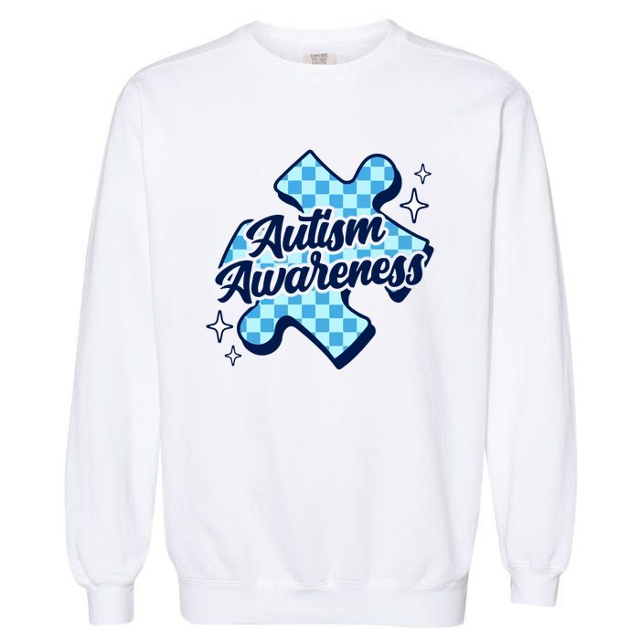 We Wear Blue For Autism Awareness Garment-Dyed Sweatshirt