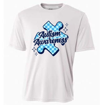 We Wear Blue For Autism Awareness Cooling Performance Crew T-Shirt