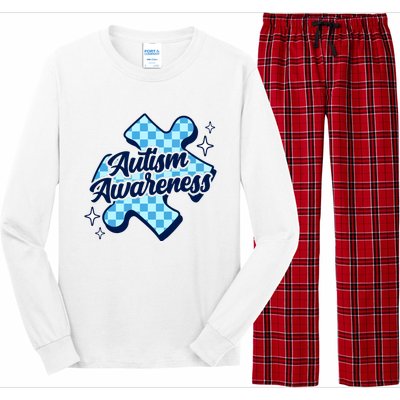 We Wear Blue For Autism Awareness Long Sleeve Pajama Set