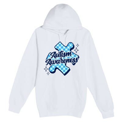 We Wear Blue For Autism Awareness Premium Pullover Hoodie