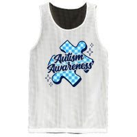 We Wear Blue For Autism Awareness Mesh Reversible Basketball Jersey Tank