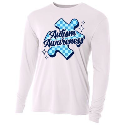 We Wear Blue For Autism Awareness Cooling Performance Long Sleeve Crew