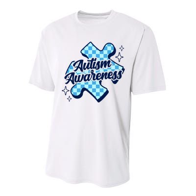 We Wear Blue For Autism Awareness Performance Sprint T-Shirt