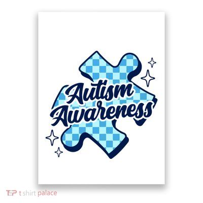 We Wear Blue For Autism Awareness Poster