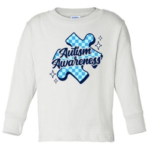 We Wear Blue For Autism Awareness Toddler Long Sleeve Shirt