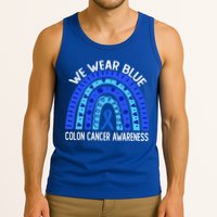 We Wear Blue Rainbow For Colon Cancer Awareness Meaningful Gift Tank Top