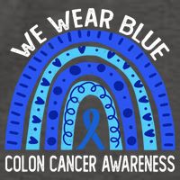 We Wear Blue Rainbow For Colon Cancer Awareness Meaningful Gift Vector Backpack